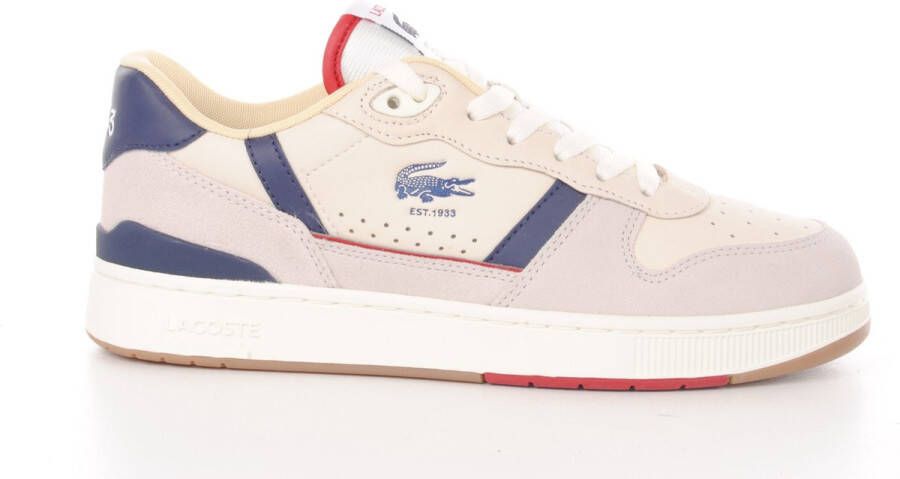 Lacost e herensneaker T clip veau beige bleu