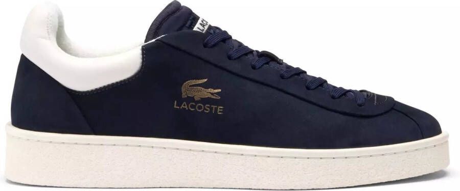 Lacoste Premium Baseshot Leren Sneakers Blauw Wit Multicolor Heren