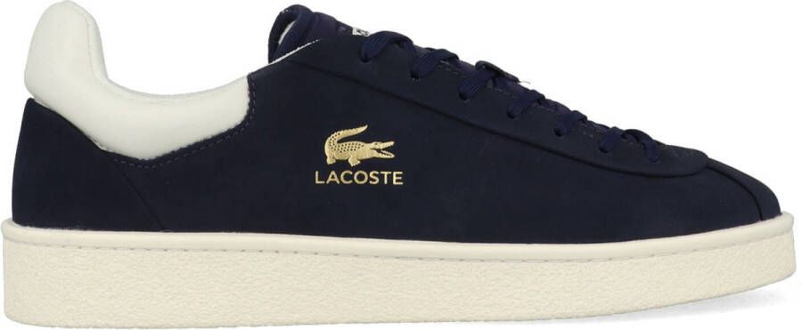 Lacoste Premium Baseshot Leren Sneakers Blauw Wit Multicolor Heren