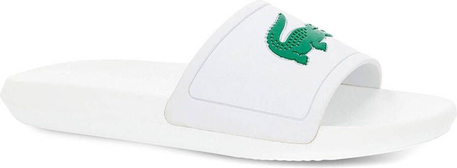 Lacoste Croco Slide Wht Grn Schoenmaat 44 1 2 Slides & sandalen 37CMA0018