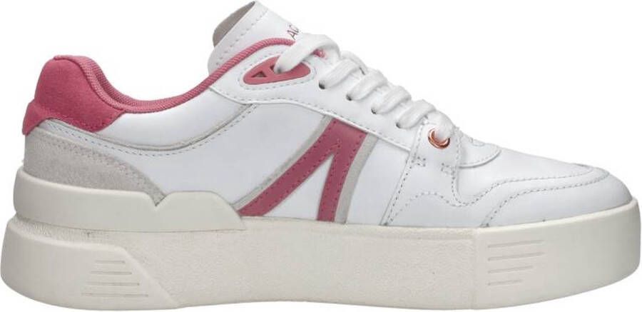 Lacoste L002 Evo Dames Sneakers Wit Roze