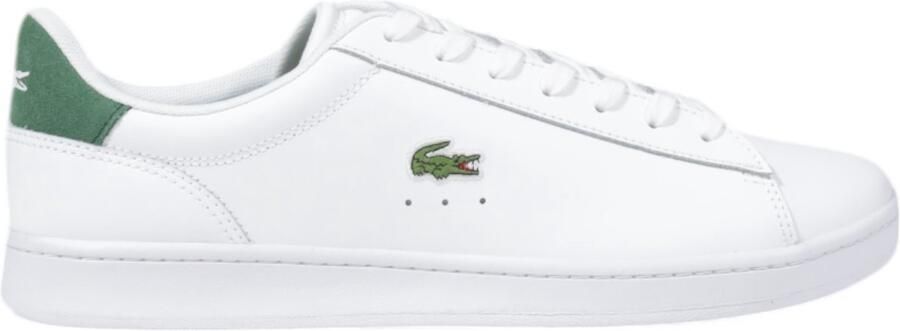Lacoste Lace-Up Rubber Sole Polyester Sneakers Green