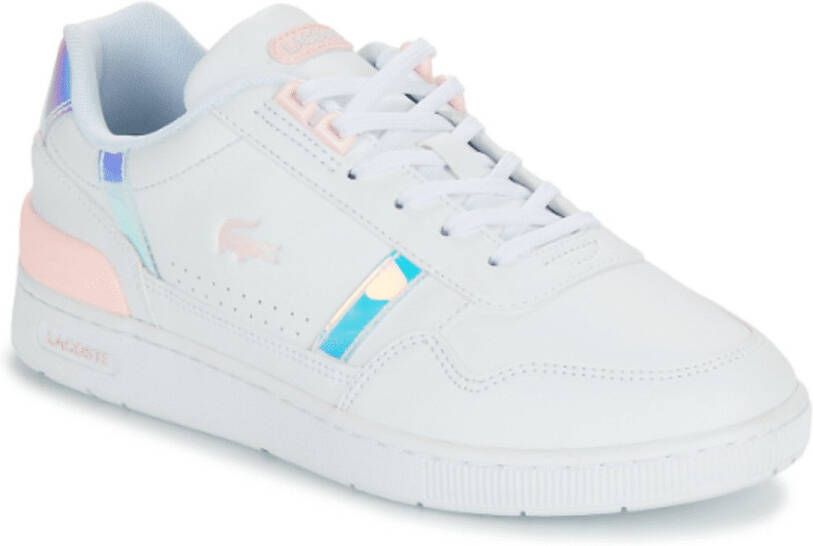 Lacoste Meisjes Sneaker T-Clip 124 3 SUJ White Light Pink WIT