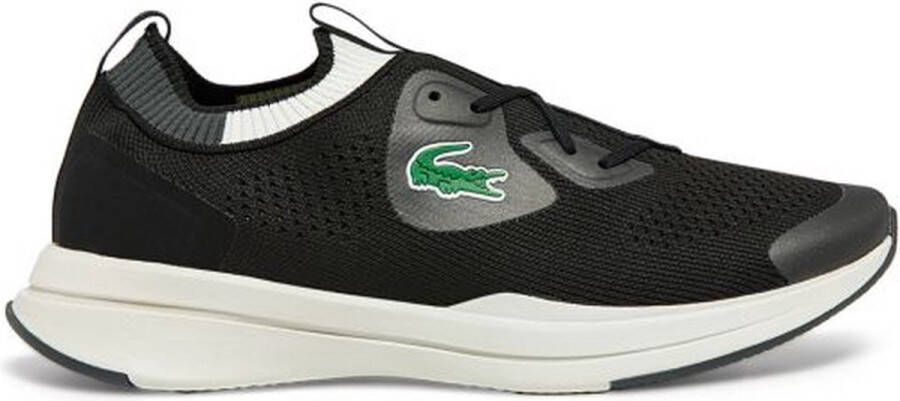 Lacoste Run Spin Knit Black Off White Sneakers Heren