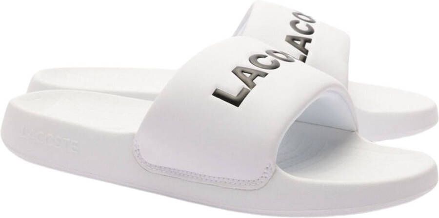 Lacoste Croco 1.0 Serve Slide 124 2 Cma Sandalen & Slides Schoenen wht blk maat: 40.5 beschikbare maaten:39.5 40.5 42 43 44.5 46 47