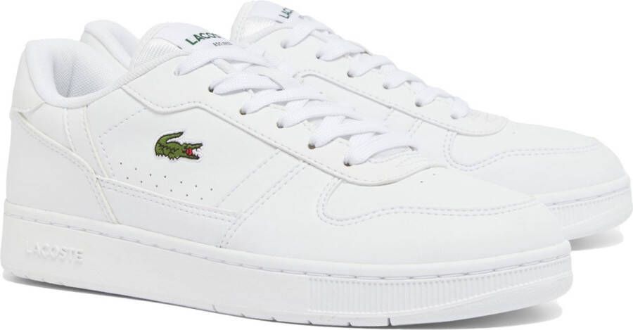 Lacoste Retro Sneakers T-Clip Wit Leer White Heren