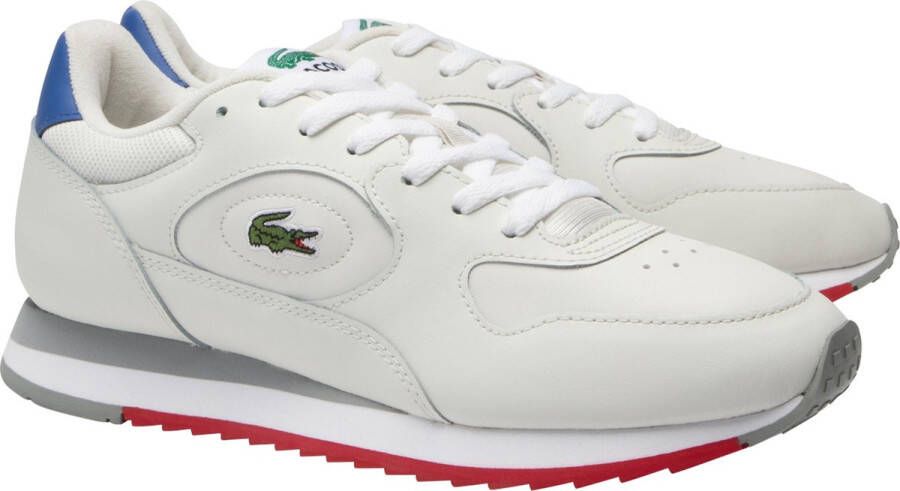 Lacoste Linetrack Sneakers Schoenen OFF WHT BLU RED maat: 42.5 beschikbare maaten:41 42.5 43 44.5 45 46