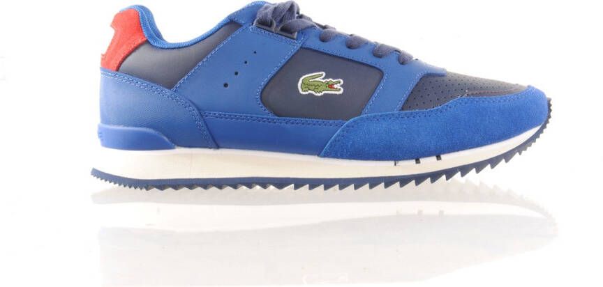 Lacoste Vintage-geïnspireerde Partner Piste Sneakers van leer Blue Heren - Foto 1