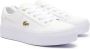 Lacoste Logo Sneaker Mat Leer Label Reliëf White Dames - Thumbnail 1