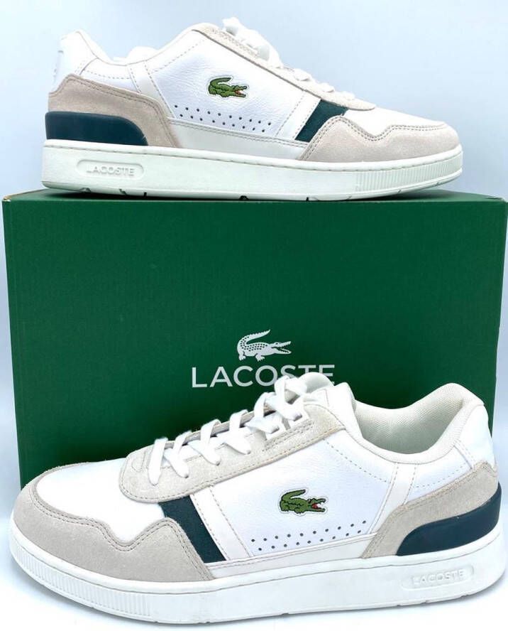 Lacoste T Clip Lagoon Green Paon White Cobalt Schoenmaat 44 1 2 Sneakers 40SMA0013