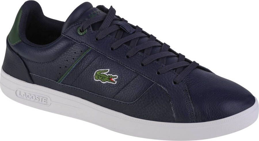 Lacoste Europa Pro 123 Heren Sneakers Schoenen Leer Navy-Blauw 745SMA00657B4 - Foto 4