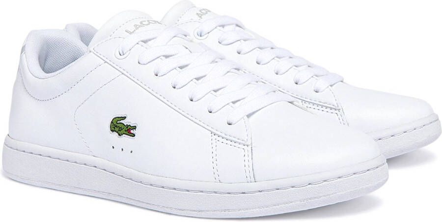 Lacoste Witte Leren Sneakers Model Carnaby White Dames