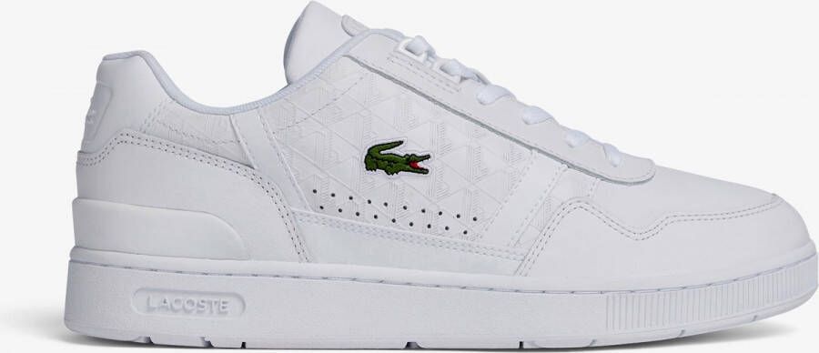 Lacoste Witte Heren Sneakers met Ingelegd Monogram Wit Heren