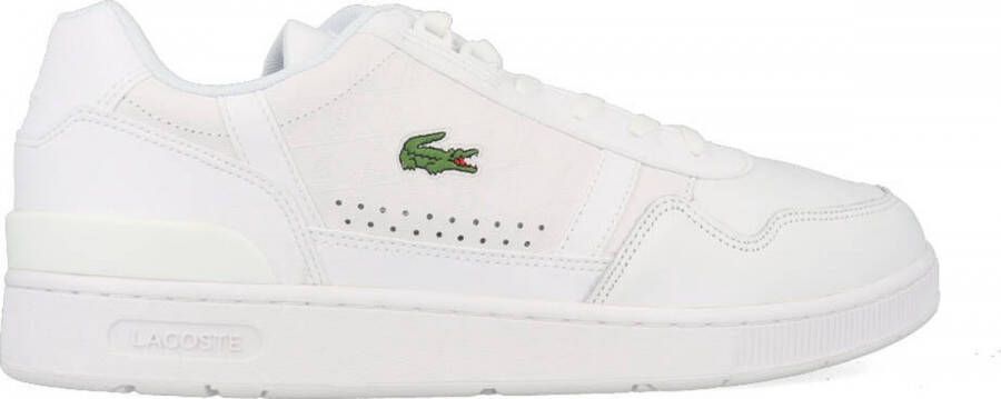 Lacoste Witte Heren Sneakers met Ingelegd Monogram Wit Heren