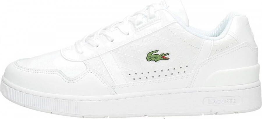 Lacoste Witte Heren Sneakers met Ingelegd Monogram Wit Heren