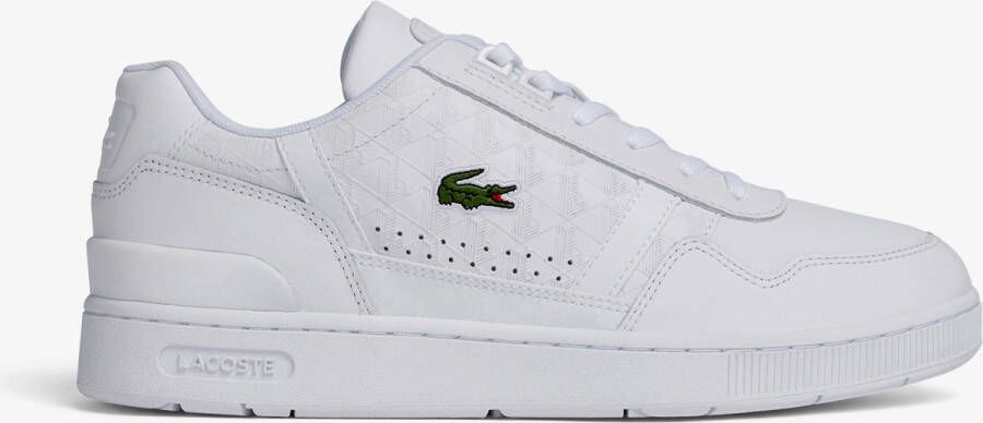 Lacoste Witte Heren Sneakers met Ingelegd Monogram Wit Heren