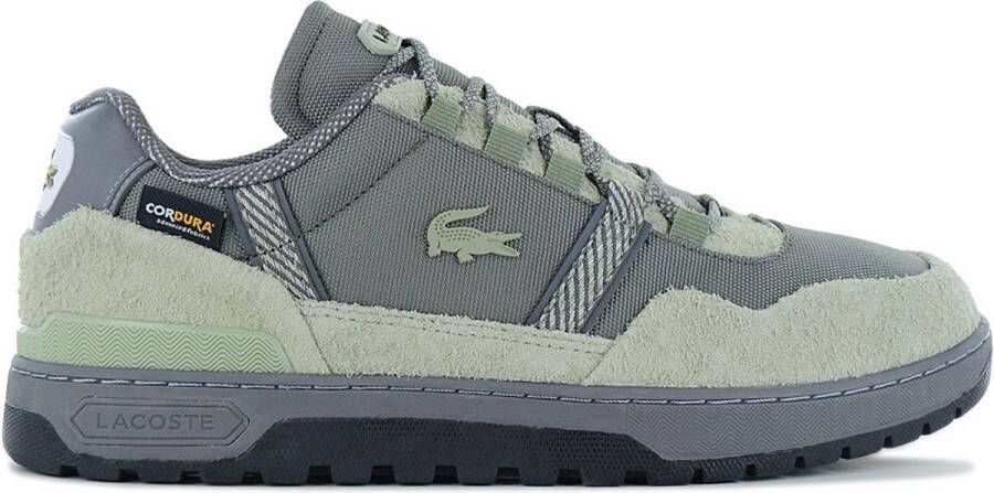 Lacoste T-Clip Winter Low 224 Heren Winterschoenen Sneakers Cordura Grijs-Groen 748SMA0037LG5