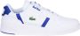 Lacoste Grafische Print T-Clip Leren Sneakers Blue Heren - Thumbnail 4