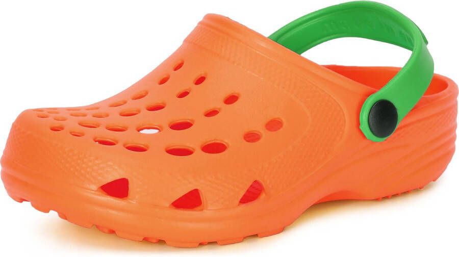 Ladeheid Clogs Kinderen Tuinschoenen Lichte Kinderschoenen Oranje Groen 30 31 LA-CA-FTKIDS