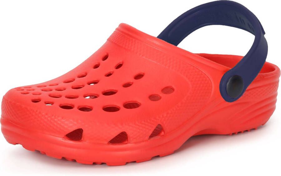 Ladeheid Clogs Kinderen Tuinschoenen Lichte Kinderschoenen Rood Navy Blauw 22 23 LA-CA-FTKIDS