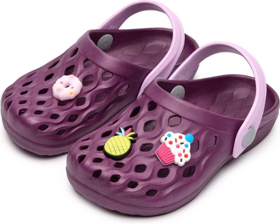 Ladeheid Clogs Kinderen Tuinschoenen Lichte Kinderschoenen Violet 25 26 LA-CA-FlowKidsJib