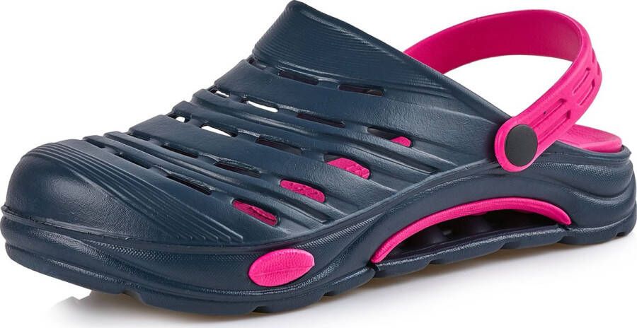 Ladeheid Clogs Tuinschoenen Lichte Unisex Donkerblauw Roze 42 LA-KL