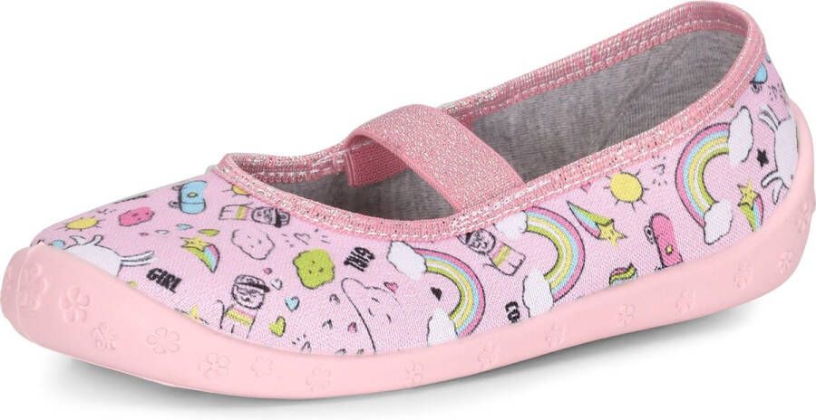 Ladeheid Kinder Pantoffels Sloffen Muizen Unisex 25 Roze regenboog LA-RW-Sylwia