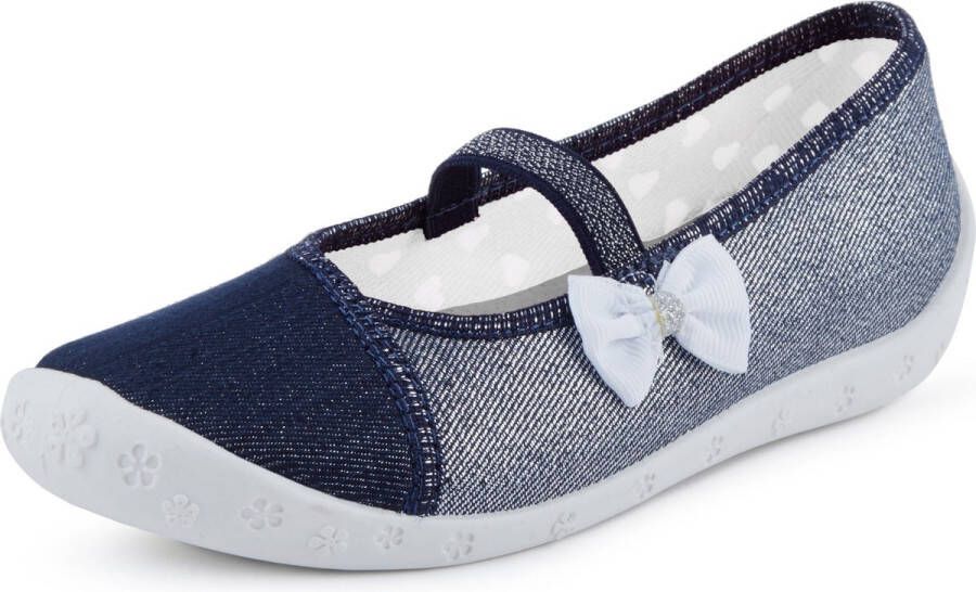 Ladeheid Kinder Pantoffels Sloffen Muizen Unisex 25 Zilver Wit LA-RW-Sylwia