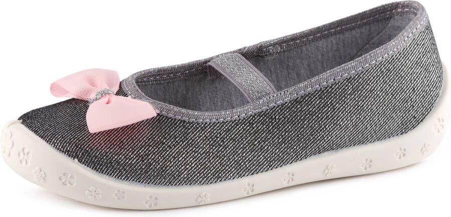 Ladeheid Kinder Pantoffels Sloffen Muizen Unisex 26 Grijs Wit LA-RW-Sylwia