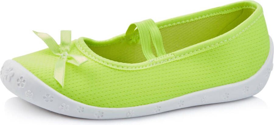 Ladeheid Kinder Pantoffels Sloffen Muizen Unisex 26 Neongroen Wit LA-RW-Sylwia