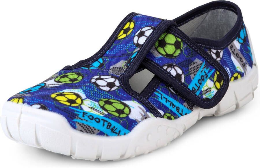 Ladeheid Kinder Pantoffels Sloffen Muizen Unisex Blauwe Ballen 25 LA-RW-Borys