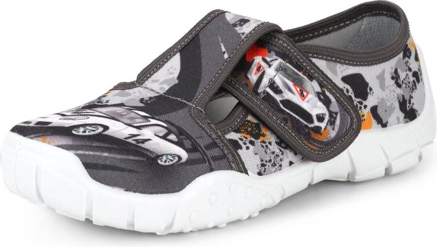 Ladeheid Kinder Pantoffels Sloffen Muizen Unisex Grijze Auto's 26 LA-RW-Borys