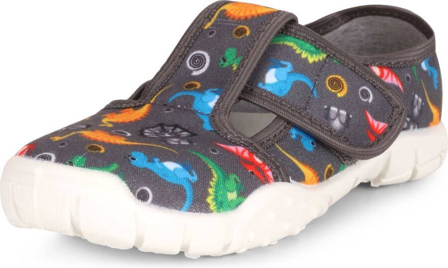 Ladeheid Kinder Pantoffels Sloffen Muizen Unisex Grijze Dinosaur LA-RW-Borys