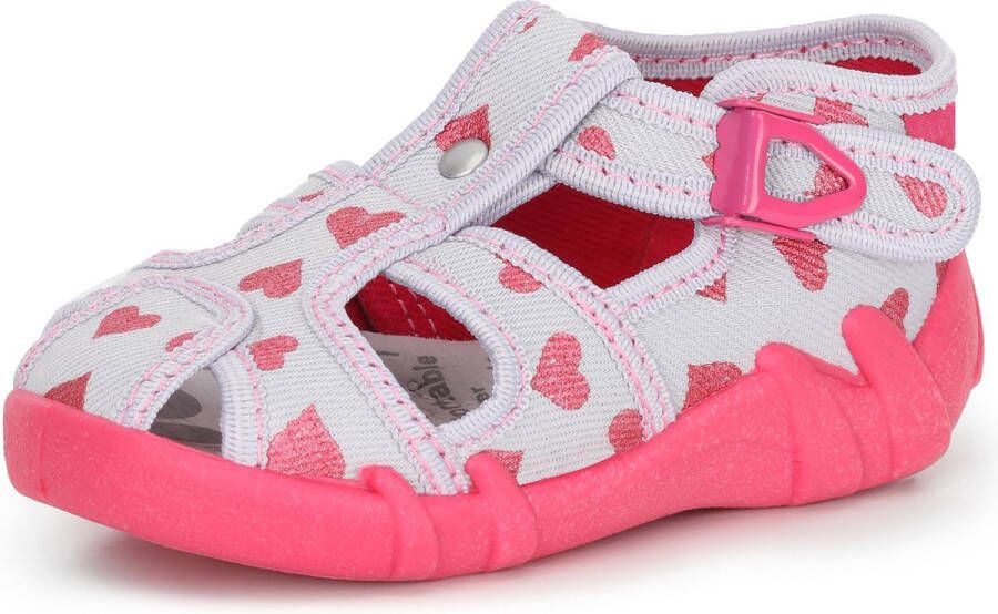 Ladeheid Kinder Pantoffels Sloffen Muizen Unisex LA-RB-13-106 Aschgrau Harten