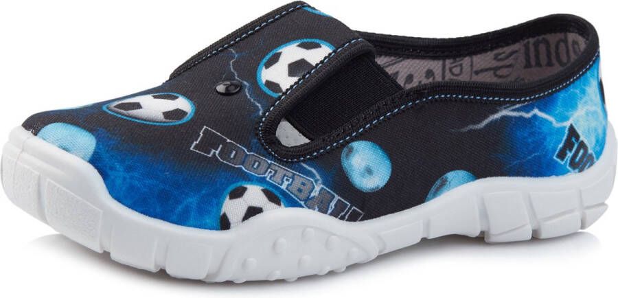 Ladeheid Kinder Pantoffels Sloffen Muizen Unisex LA-RW-Krzys Marineblauw Wit Ballen