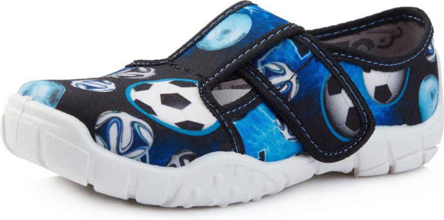 Ladeheid Kinder Pantoffels Sloffen Muizen Unisex Marineblauwe Witte Ballen 25 LA-RW-Borys