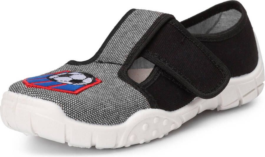 Ladeheid Kinder Pantoffels Sloffen Muizen Unisex Zwart-Grijs 29 LA-RW-Borys