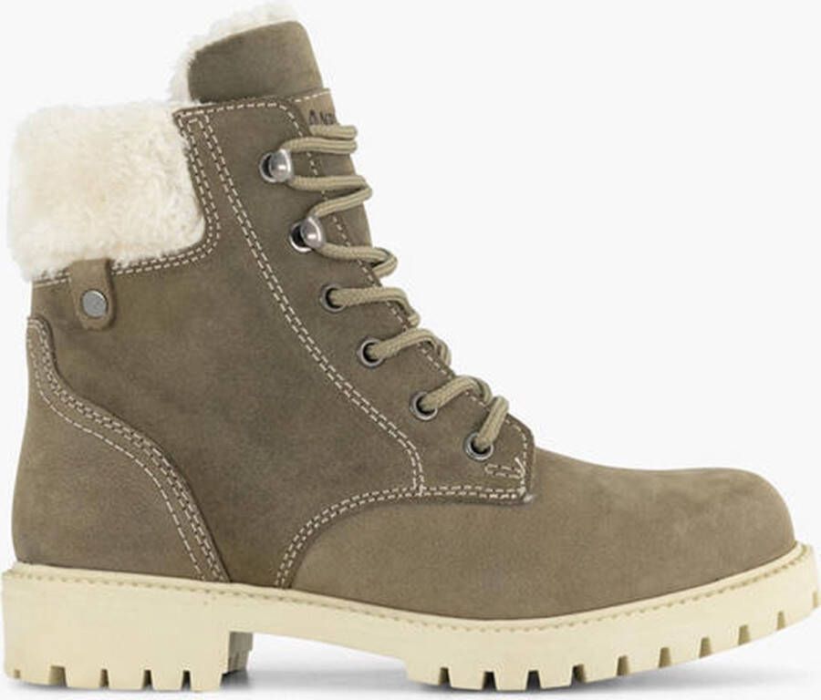 Landrover Grijze suede veterboot Schoenen