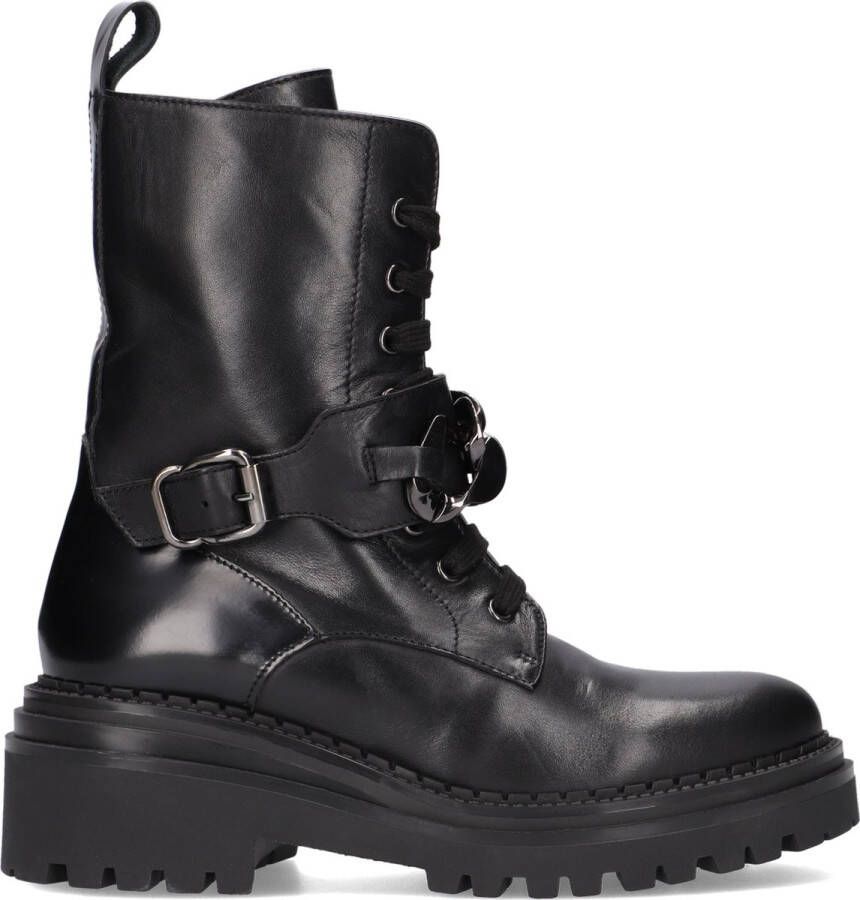 Laura Bellariva 7300ab Veterboots Laarzen Met Veters Dames Zwart