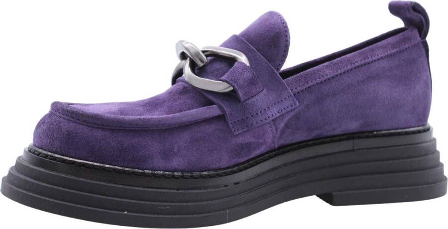 Laura Bellariva Elegante Majeur Loafers voor Vrouwen Purple Dames