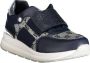 Laura Biagiotti Blauwe Polyester Sneaker met Elastiek Contrastdetails Logo Blue Dames - Thumbnail 1