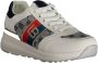 Laura Biagiotti Witte Polyester Sneakers met Veters Contrastdetails Borduursel Logo Multicolor Dames - Thumbnail 1