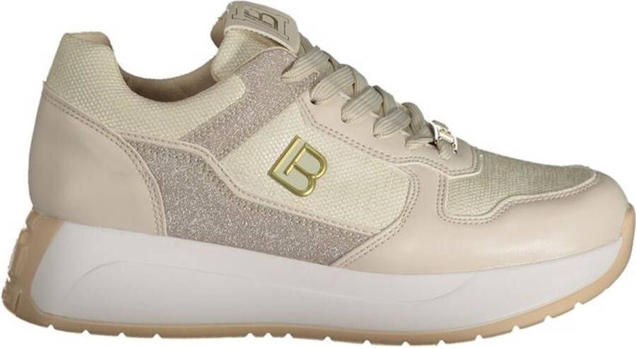 Laura Biagiotti Beige Platform Sneaker met Contrastdetails Beige Dames