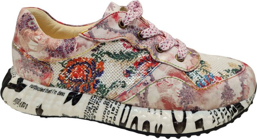 Laura Vita Dames Veterschoenen Burton 05 Bisque Multi