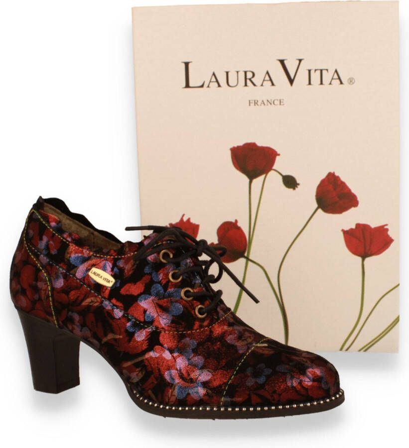 Laura Vita Dames Veterschoen Bordeau