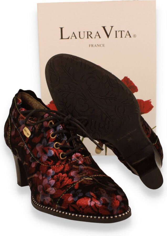 Laura Vita Dames Veterschoen Bordeau