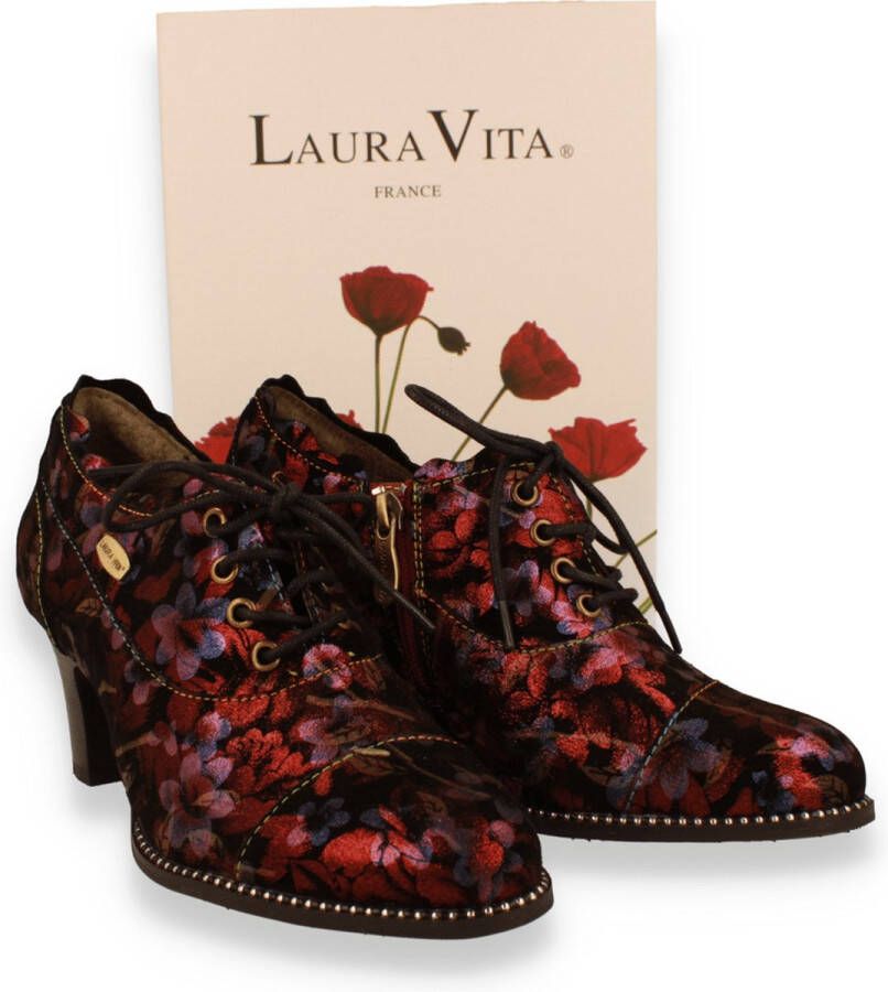 Laura Vita Dames Veterschoen Bordeau