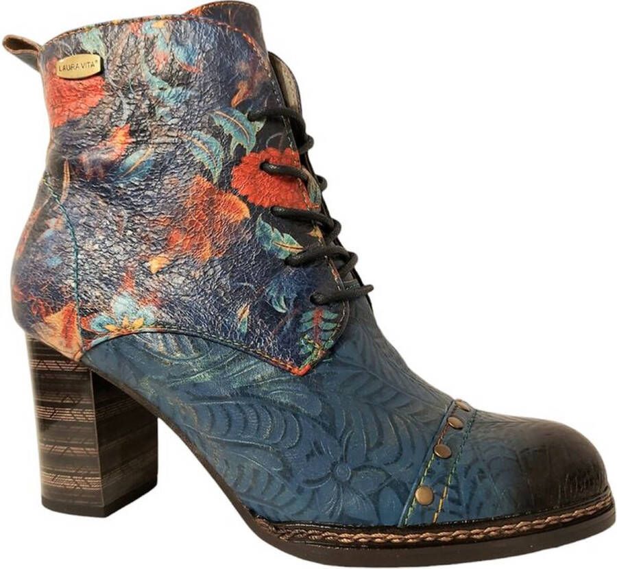 Laura Vita Veterboot Elceao 21 SL18956-21BS1 Bleu Blauw Print