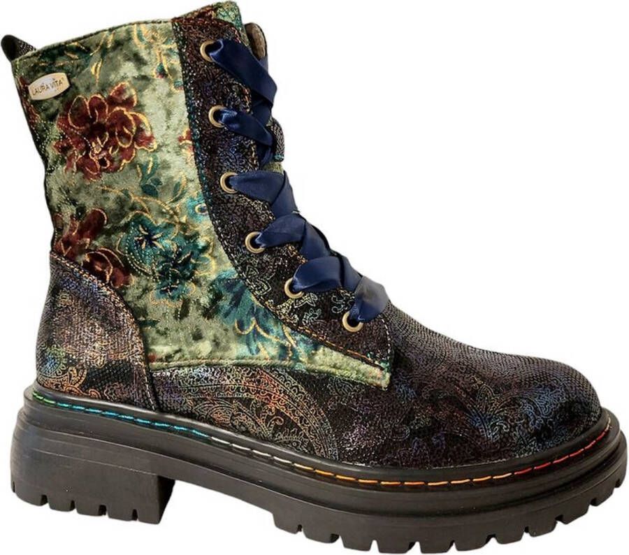 Laura Vita Veterboot Kandyo 24 SL022-4B Vert Blauw Groen Multi