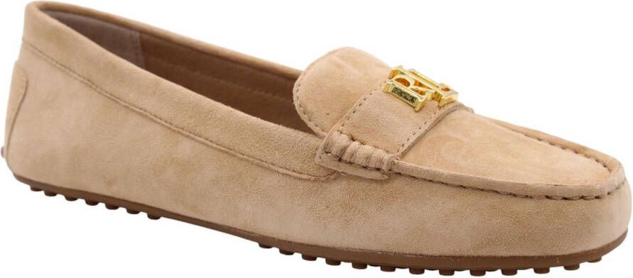 LAUREN RALPH LAUREN Barnsbury Flats Casual Mocassins Instappers Dames Beige